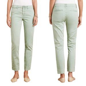Eddie Bauer Pants Boyfriend Slim Trouser Chino Light Sage Green SZ 0 - NEW!